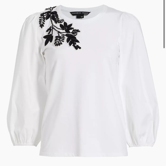 NWOT VERONICA BEARD Franchi Top In White Size S $ 299 - Picture 4 of 9